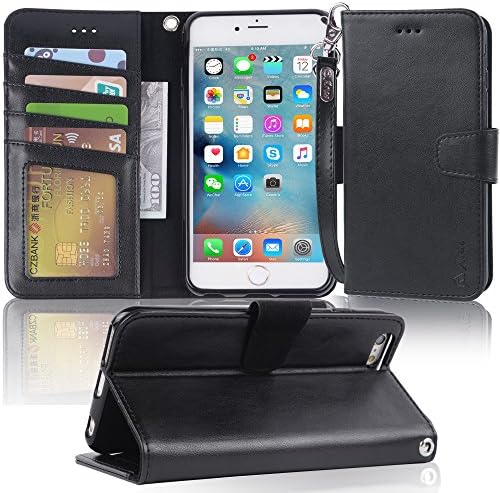 Arae novčanik slučaj za iPhone 6s Plus/iPhone 6 Plus [Kickstand Feature] PU koža sa ID & amp; džepovi za kreditne kartice za iPhone