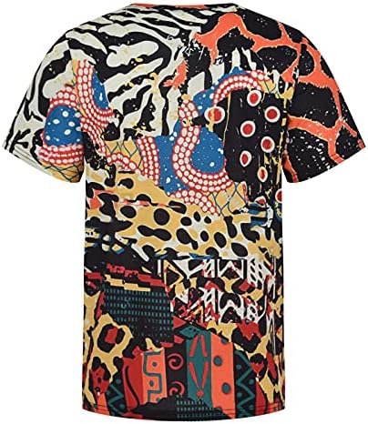 Muške grafičke majice Vintage afrički plemenski cvjetni Casual vrhovi kratki rukavi okrugli vrat Print majica bluza s-5XL