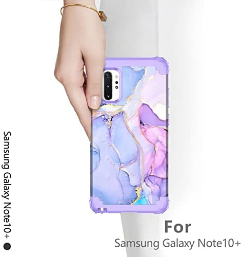 Hekodonk za Samsung Galaxy Note 10 Plus futrola, teška zaštita od udara na tvrdom plastiku + silikonska gumena hibridna zaštitna futrola