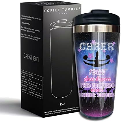 Hopedoit Cheerleader Gifts Tumbler - Navijački pokloni za djevojčice - Cheer Pokloni za navijače - Pokloni za navijače - Cheer Couster Poklon - Cheer Squad, Rođendan Poklon Ideas za Tinejdžeri Dječji kup 15 oz