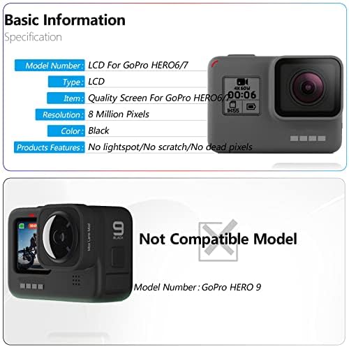 Zamjena ekrana za GOPRO Hero 6 Hero 7 LCD zaslon za GO Pro Hero6 Hero7 Action Sklop digitalizatora zaslona kamere sa kompletom