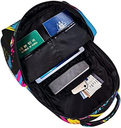 Rosihode Retro 80-ih 90-ih ruksak u stilu slatka geometrijski uzorak backpad bakpak za laptop Bookbag Camping Travel Top za muškarce