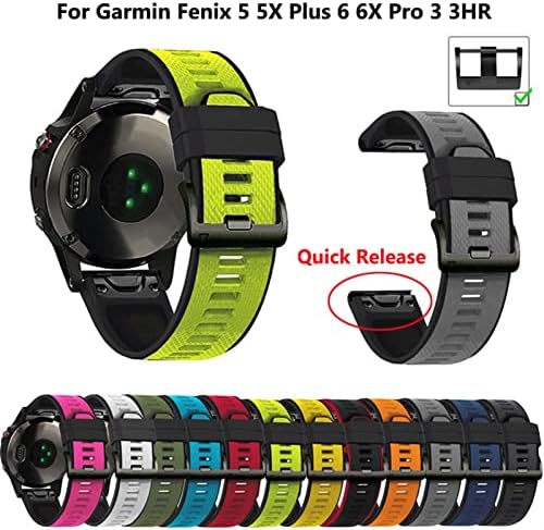 Daikmz New Smart Watch Trake za Garmin Fenix ​​6 6S 6x 5x 5 5S 3 3HR Forerunner 935 945 S60 Brzo puštanje kaiševe Silikonska narukvica