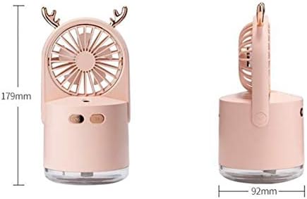 Ručni ventilator, prijenosni USB mini ovlaživač Cool Mist ultrazvučni difuzor sa LED svjetlom za putničku kancelariju za radnu površinu