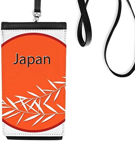 Japan Kultura Bambus uzorak Telefon novčanik torbica Viseće mobilne torbice Crni džep