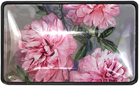 Guerotkr 4 kom, pravokutnik ručke ormara, gumbe za ormariće, komoda, ručke za ormare i ladice, akvarel ružičasti ružičasti cvjetni cvjetni uzorak