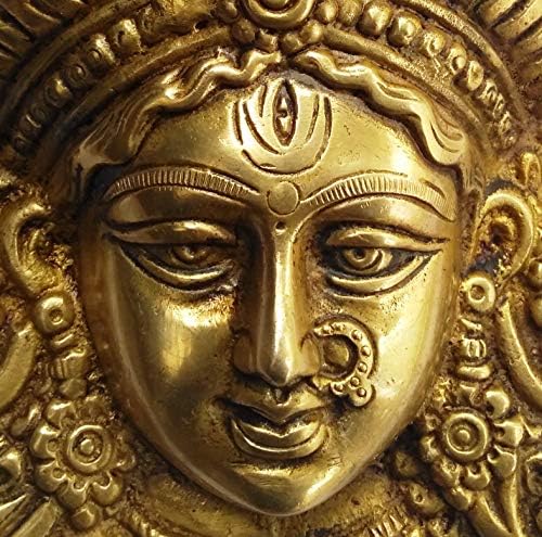 Purpledip Mesing Statue Boginja Durga: Zidna viseća maska ​​za lice