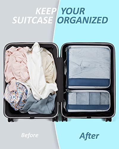 Pakovanje kocke za kofere, BAGSMART 7 Set kocke za pakovanje za putne potrepštine, lagan kofer za prtljag Organizator torbe Set sa