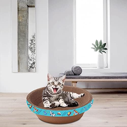 FAKEME Valoviti jastučić za grebanje mačke kartonski grebač, ploča za recikliranje kauč jastuk za kućne ljubimce, Bowl Nest Lounge