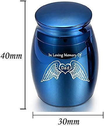 OVZA minijaturni urnci Angel Male urne čuva pepeo kremacija urns Legura Memorijalni pepeo Držač - u ljubavnom spomeniku Angel Dada-Blue_30x40mm