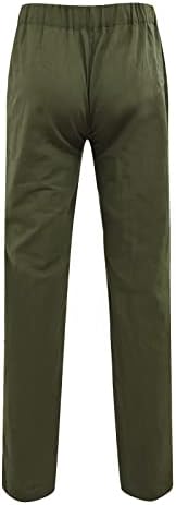 Meymia muške pamučne pantalone lagane srednjeg podizanja struka za izvlačenje Slim Fit Solid Color pantalone Duksevi