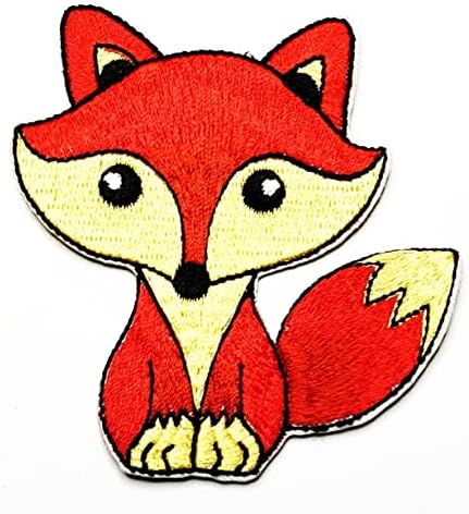 Kleenplus 2kom. Slatka lisica zakrpe naljepnica umjetnost za djecu Crtić Patch znak simbol kostim majica jakne farmerke šeširi ruksaci