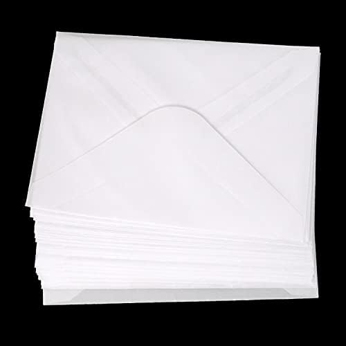 yueton 30 kom prozirne papirne Vellum koverte, koverte sa pozivnicama V Flap, 6,89 * 4,92 inča, za vjenčanje, rođendansku zabavu,
