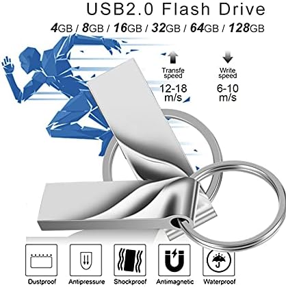 N / A Metal USB Flash Drive 32GB 16GB Pendrive 128GB 64GB Vodootporni olovka 8GB Flash USB 2.0 Memoria USB Stick Key Custom Logo