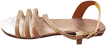 Ženske papuče leptir vještački dijamant ravne cipele s dvostrukim remenom Slip On Open Toe Slide sandale na plaži japanke Plus Size