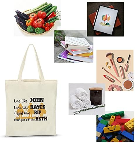 ZJXHPO TV Show Inspire Gift Live like John Don't Give Af Like Beth Makeup Bag Fans Gift Canvas Tote Bag