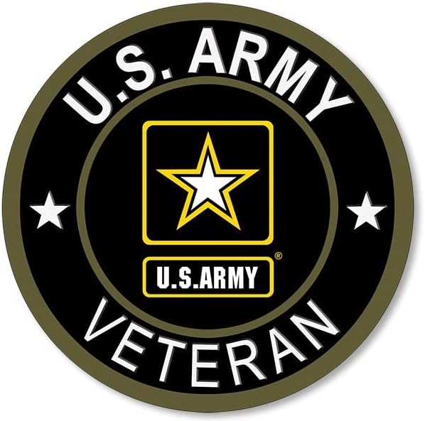 U.S vojska veteranska naljepnica, okrugla naljepnica vojske Sjedinjenih Država za automobile, kamione, prijenosna računala i boce