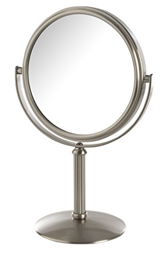Izbor modela dvostrano stolno ogledalo za šminkanje-ogledalo za šminkanje sa uvećanjem 5X & okretni dizajn - prenosivo ogledalo prečnika 5,5 inča u bronzanoj završnoj obradi - Model MC105BZ