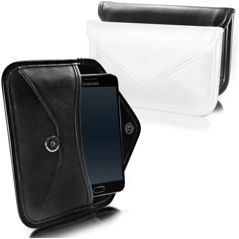 Boxwave Case kompatibilan sa Huawei Nova 7i - elitna kožna messenger torbica, sintetička kožna poklopac koverte za kovertu za Huawei Nova 7i - Jet Black