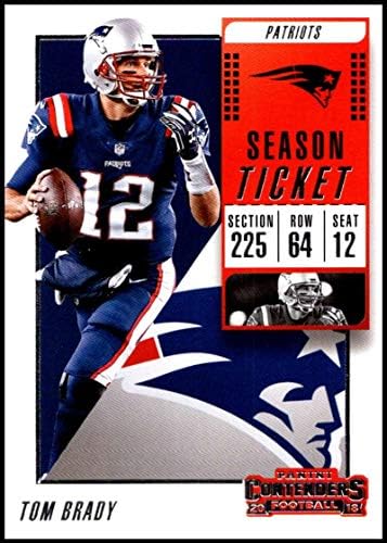2018 Panini Terdenders Sezonske karte 36 Tom Brady New England Patriots NFL fudbalska trgovačka kartica
