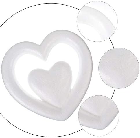 Amosfun polistiren oblik pempi za pjenu od srca polistirene pjena za modeliranje srca za DIY CRAFT projekte Valentinovo dnevno vjenčani