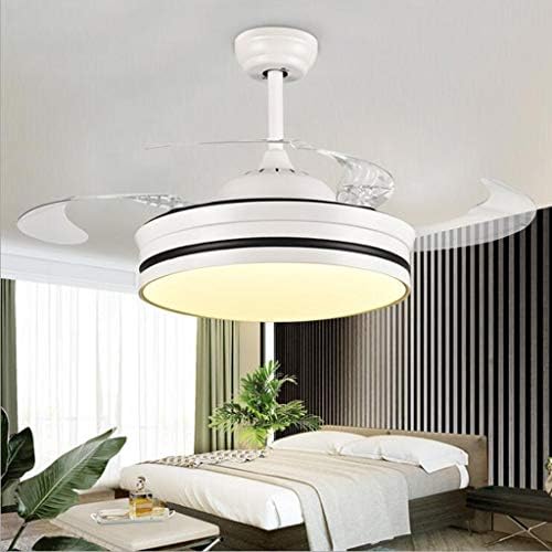 Neohy stropni ventilator sa lampicama, 36 inčni ventilatorski daljinski upravljač Zlatni stropni ventilator sa trobojnim promjenama LED lopatica za uvlačenje luster dekor LED luster Fandelier / White / 42in