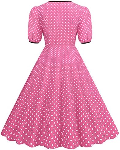 Vintage čajna haljina 1950-a za žene polka dot bljeskalica koktel haljina casual garde retro audrey hepburn skater mat haljina