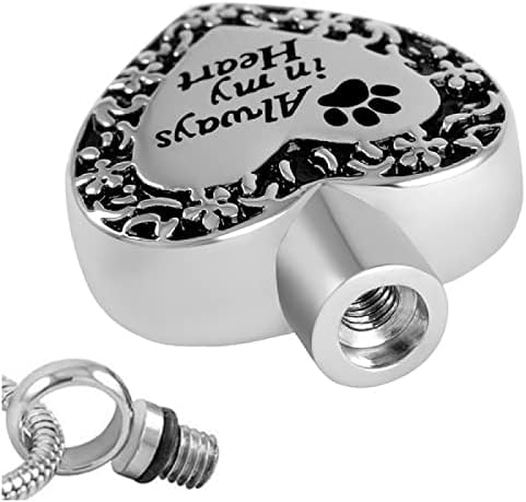ETOHFA pas šapa Print uvijek u mom srcu kremiranje od nehrđajućeg čelika nakit pet spomen urna ogrlica