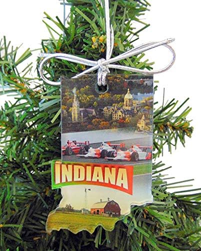 Indiana Božić Ornament akril države u obliku ukras je u SAD-u