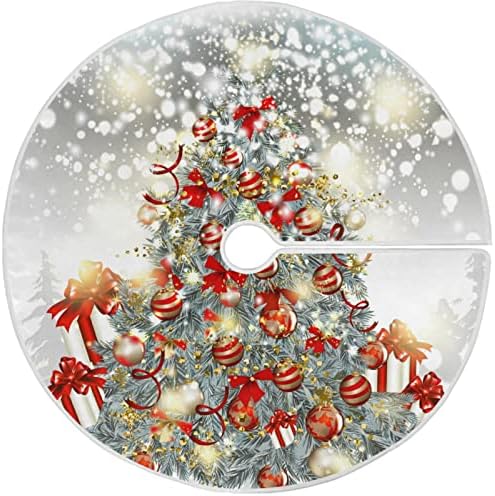 Oarencol božićna svjetlo Snowy božićno drvsko suknje 36 inčni Xmas Holiday Party Tree Detaos