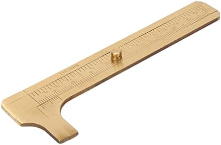 ZJChao Brass Vernier Caliper Zlatni dvostruki klizni džepni kaliper, Vernier Caliper Mesing Double Vage Visoka preciznost Clear Scale