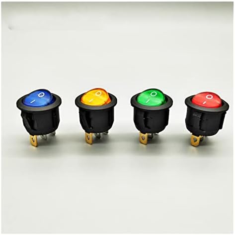 GOOFFY preklopni prekidač 1kom KCd1 20mm 3-pinski LED prekidač 10a 12v lampa Prekidač za podizanje dugme za podizanje automobila svjetlo za uključivanje/isključivanje kružni prekidači prekidača