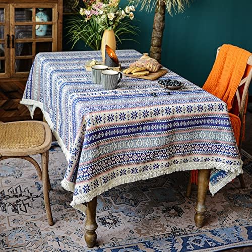 Sutavia Tassel Boho Stolcloth za pravokutnički stol Besplatno Posteljina Bohemian Style Design Tkanina za trpezariju, ukras stola