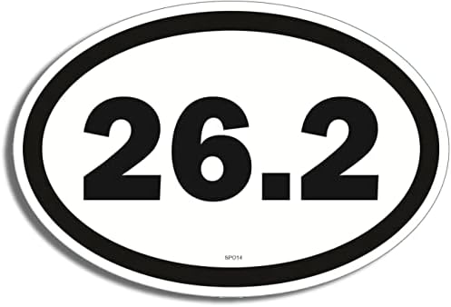 Gear Tatz - 26.2 - Oval - trkač, maraton - Naljepnica branika - Višestruke veličine: 6 , 4,5, 3 promjera - profesionalno izrađeni