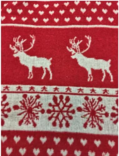 Gersor Reindeer Snowflake ružni džemper izgledaju božićno suknje od 48 inča Novo