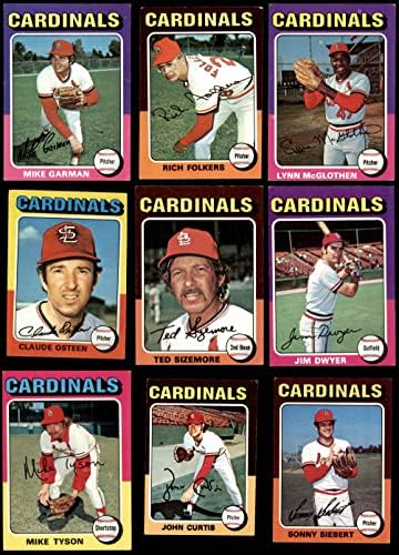 1975. TOPPS St. Louis Cardinals Team set je postavio sv. Louis Cardinals VG / ex + kardinali