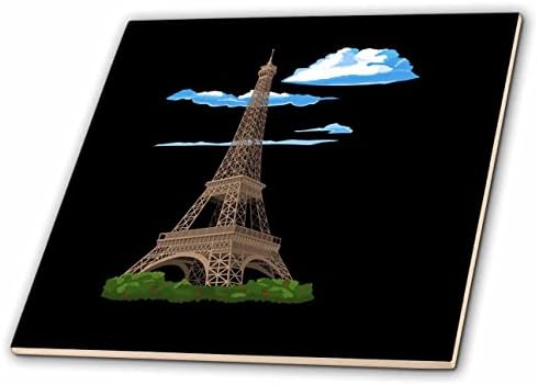 3drose Ajfelov toranj iz Pariza Francuska dizajn odličan za suvenire. - Pločice.
