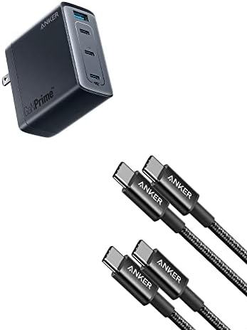 Anker USB C 747 GaNPrime 150w, PPS 4-Port brzi kompaktni sklopivi zidni Punjač, Anker USB C kabl, Novi najlon USB C na USB C kabl,