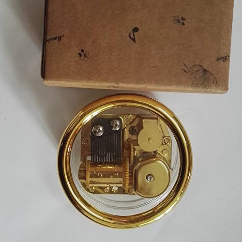 Creative Wind-up akrilna plastična prozirna muzička kutija sa pokretom za oblaganje zlata u, raznim oblicima muzička kutija, zvona, okrugla muzička kutija