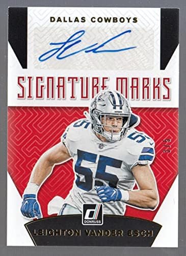 Leighton Vander Esch 2019 Panini Donruss Potpis Marks Auto 3/5 Kauboji 91045 - Nogometne ploče sa autogramiranim rookie karticama