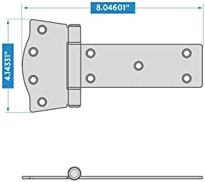 Nacionalni hardver N166-030 6-u planini Modern T Black Gate šarke, 2 brojanja