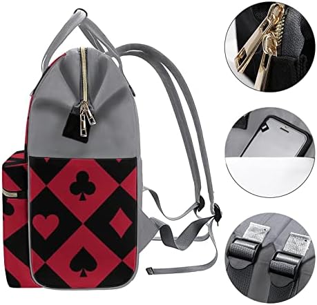 Personalizirani poker bag ruksak stilski materinsku torbu od pelene multifunkcijsko vodootporno putovanje starački rame