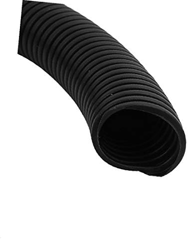X-dree crna plastika 21.2mm x 18 mm fleksibilni valoviti cijev cijevi cijevi cijevi 2m dugačka (Tubo flsibile per tubi corfugati flessibili