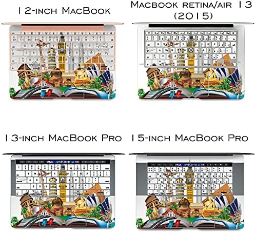 CAVKA VINYL CACAL Kompatibilan za MacBook Pro 16 M1 Pro 14 2021 Air 13 m2 2022 Retina 2015 MAC 11 MAC 12 zelena šarena slatka čuda svjetske lijepe naljepnice za laptop
