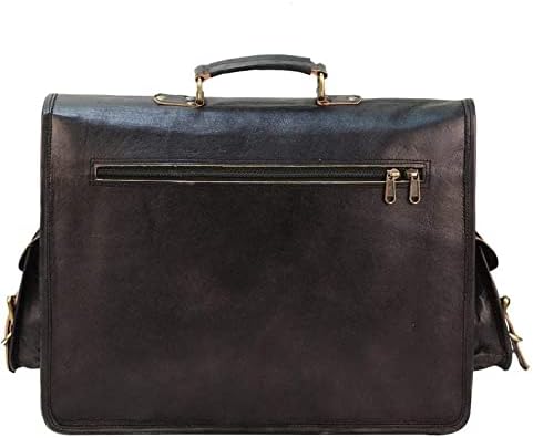 Gifteq Vintage kožna torba za laptop puna zrna velika kožna glasnik za muškarce s rustikalnim izgledom najboljih kožnih torbi