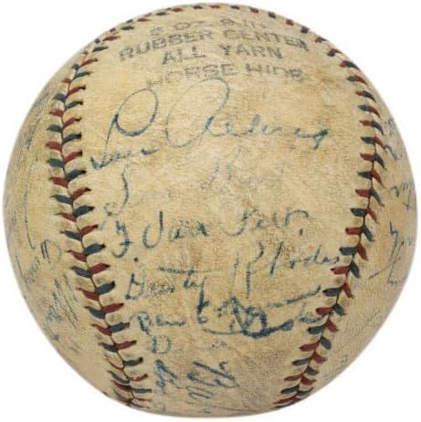 1930. New York Yankees tim potpisao bejzbol w / babe ruth lou gehrig + 26 ostalo PSA - autogramirani bejzbol
