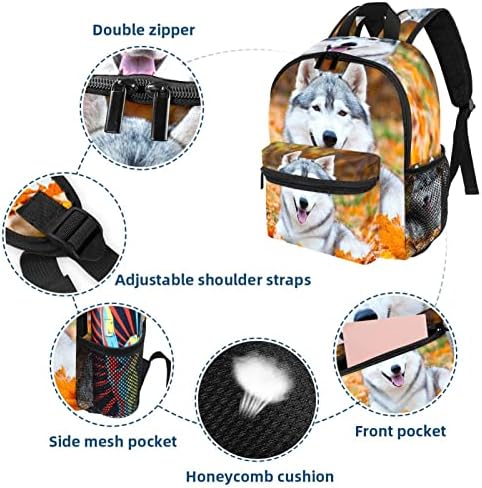 VBFOFBV PUTNI PUTNICA za žene, planinarski ruksak na otvorenom sportove ruksack casual dan pahuljica, sibirski husky javorov list