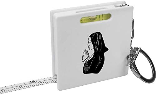Azeeda 'Praying Nun' Privjesak Za Ključeve Mjerna Traka / Alat Za Libelu
