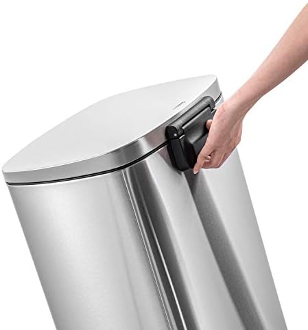 QUALIAZERO 50L / 13Gal teška Hands-Free nehrđajućeg čelika komercijalne / kuhinja korak kanta za smeće, otporan na otisak prsta meki