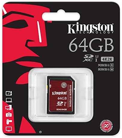 Kingston Digital 64GB SDXC UHS-I klasa brzine 3 Flash kartica